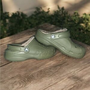 CROCS Kids Olive Green Slippers